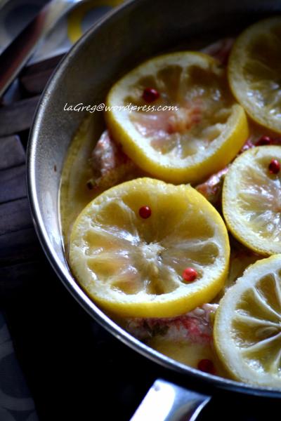 triglie al limone e pepe rosa